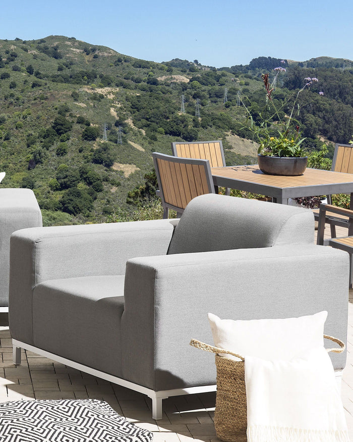 Beliani - ROVIGO - Tuinstoel set van 2 - Grijs - Polyester