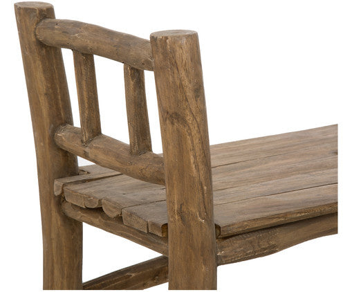 HSM - Decoratieve Bank Pank - 80x30x64 - Antiek - Teak