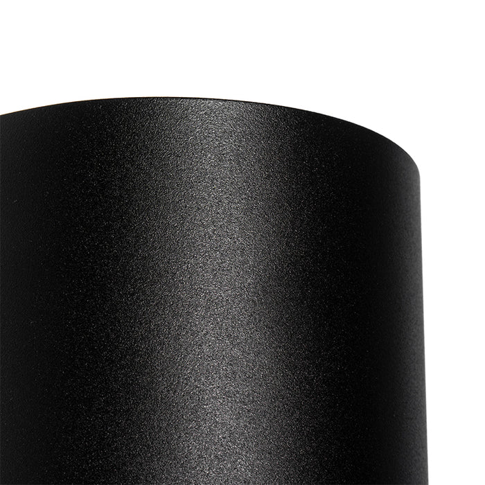 QAZQA Moderne wandlamp zwart met messing - Sabbio