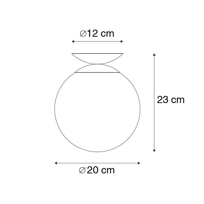 QAZQA Art deco plafondlamp zwart met goud glas - pallon