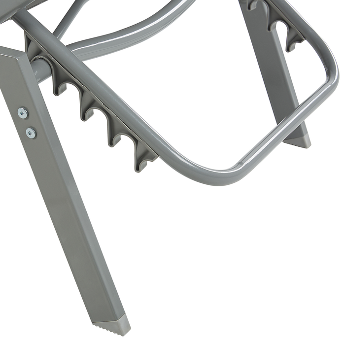 Beliani - VERNAZZA - Strandstoel - Grijs - Staal