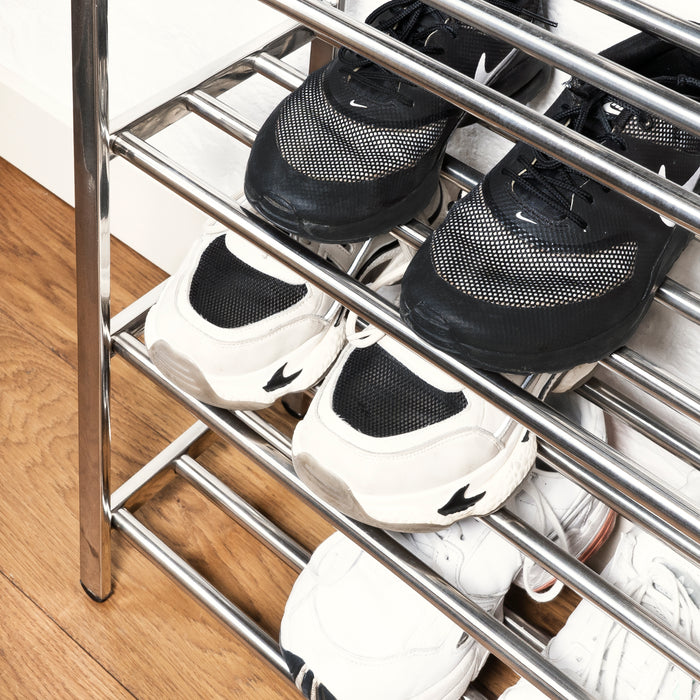 QUVIO Schoenenrek RVS met 5 planken