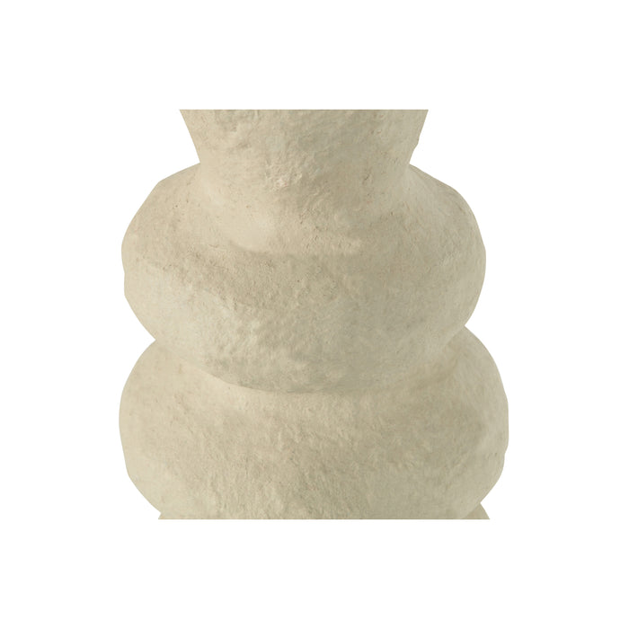 WOOOD Milos Kandelaar - Papier mache - Natural - 35x14x14