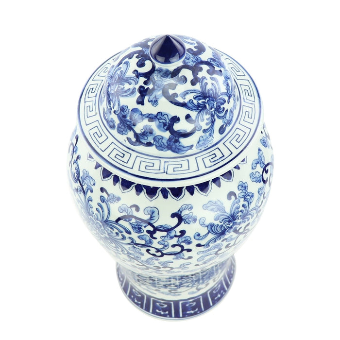 Fine Asianliving Chinese Gemberpot Blauw Wit