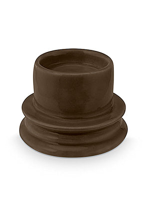 vtwonen Ceramic Waxinelichthouder - Set van 2 - Warm Brown