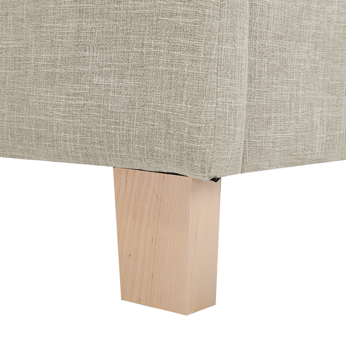 Beliani - SENNEZ - Tweepersoonsbed - Beige - 140 x 200 cm - Polyester