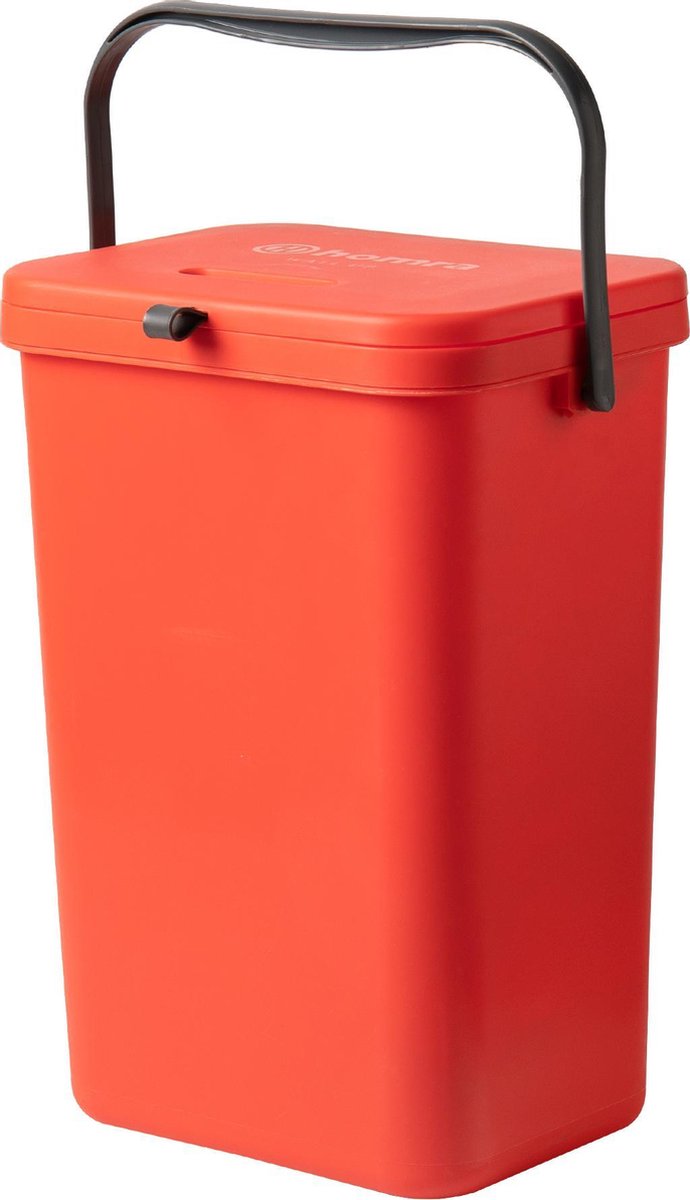 Homra Wall-Up inbouw prullenbak - 12L - Rood