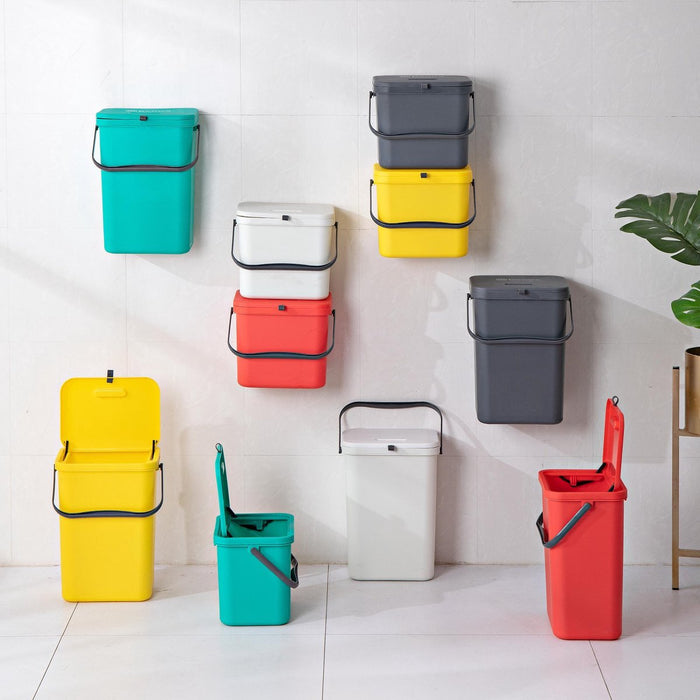 Homra Wall-Up inbouw prullenbak - 12L - Rood