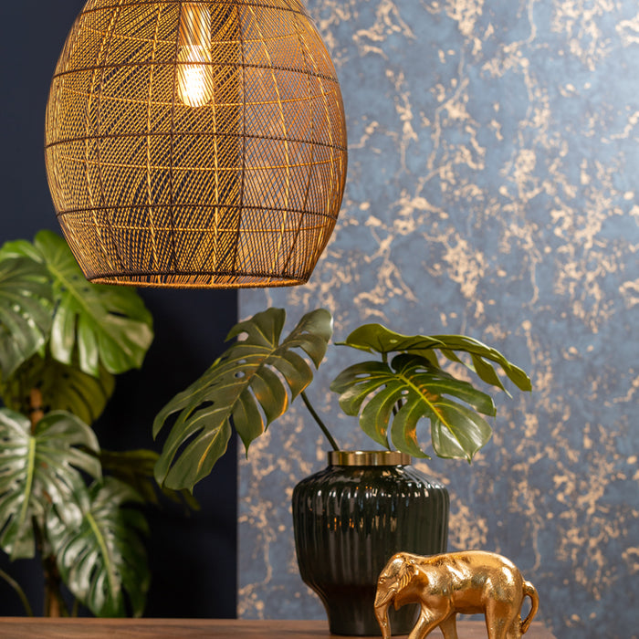 Light & Living Hanglamp Meya - Zwart - Ø30cm