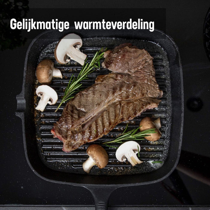 Daumonet Auguste Noir - Gietijzeren Grillpan
