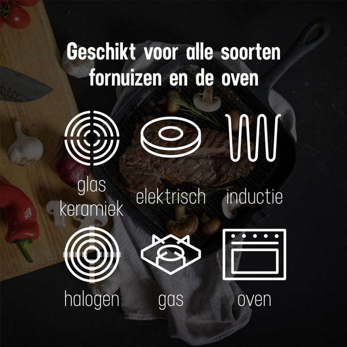 Daumonet Auguste Noir - Gietijzeren Grillpan