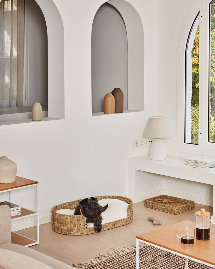 Kave Home - Fliicker natuurvezel groot huisdierbed Ø 80 x 45 cm