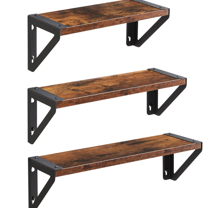 ACAZA Wandplank Vintage bruin - 3 st.