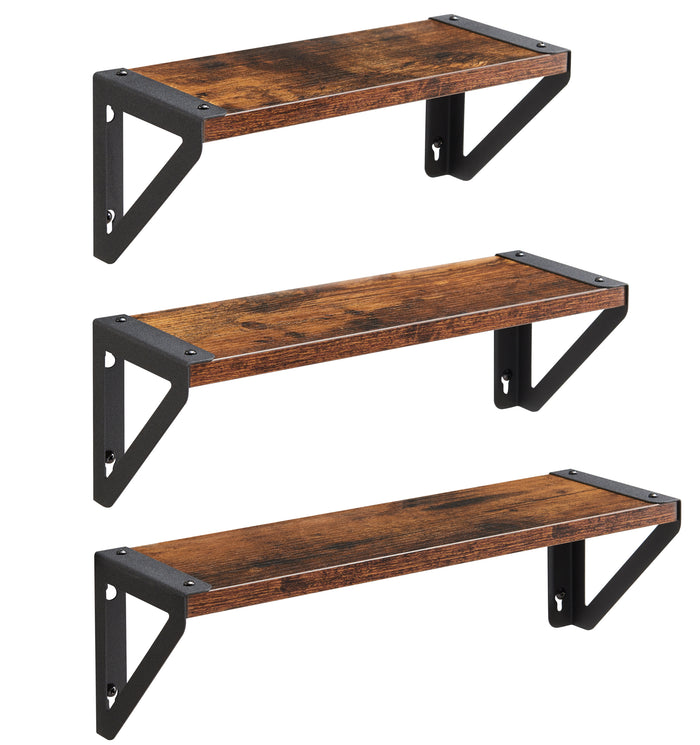 ACAZA Wandplank Vintage bruin - 3 st.