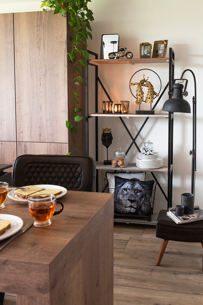 Clayre & Eef Spiegel 19x29 cm Zwart Ijzer Rechthoek Grote Spiegel