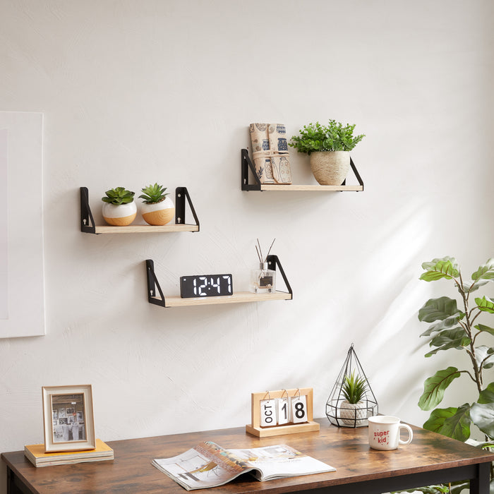 ACAZA Wandplank Lichte eik - 3 st.