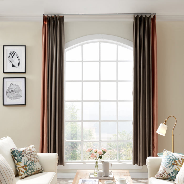 Gordijnrail - uitschuifbaar - van 145 tot 270 cm - aluminium - gebroken wit