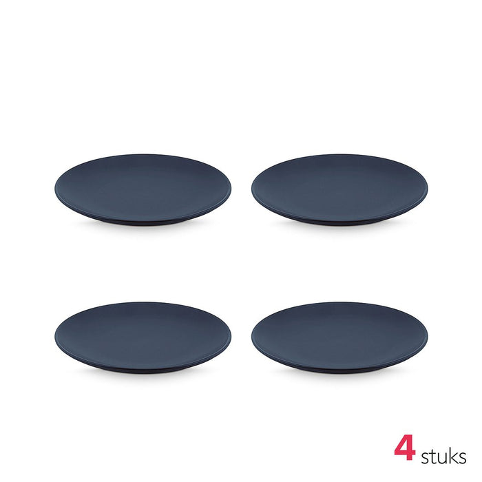 vtwonen Serviesset - Mat Blauw - Porselein - 24-delig