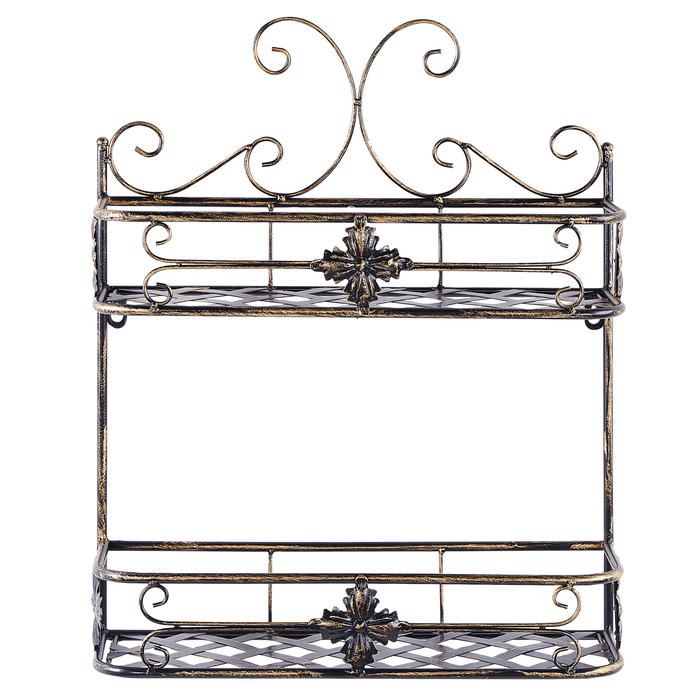 Beliani - MARAYES - Badkamer plank - Zwart - IJzer