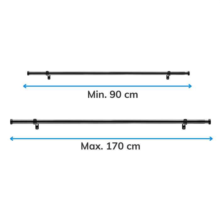 ACAZA Gordijnroede Zwart