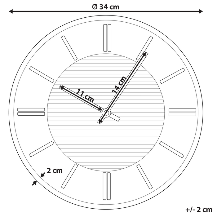 Beliani - DAROCA - Wandklok - Wit - Synthetisch materiaal