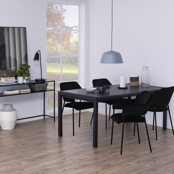 Lisomme Vic houten sidetable zwart - 120 x 35 cm