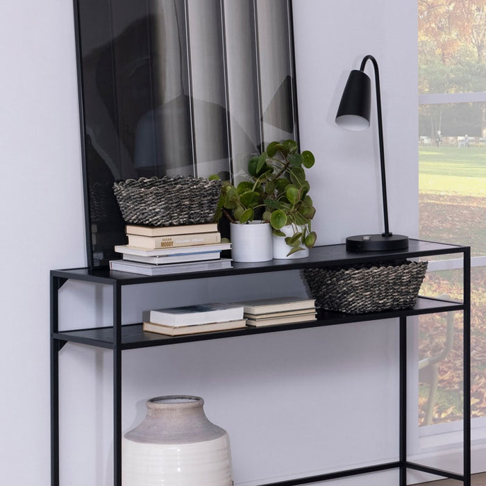 Lisomme Vic houten sidetable zwart - 120 x 35 cm