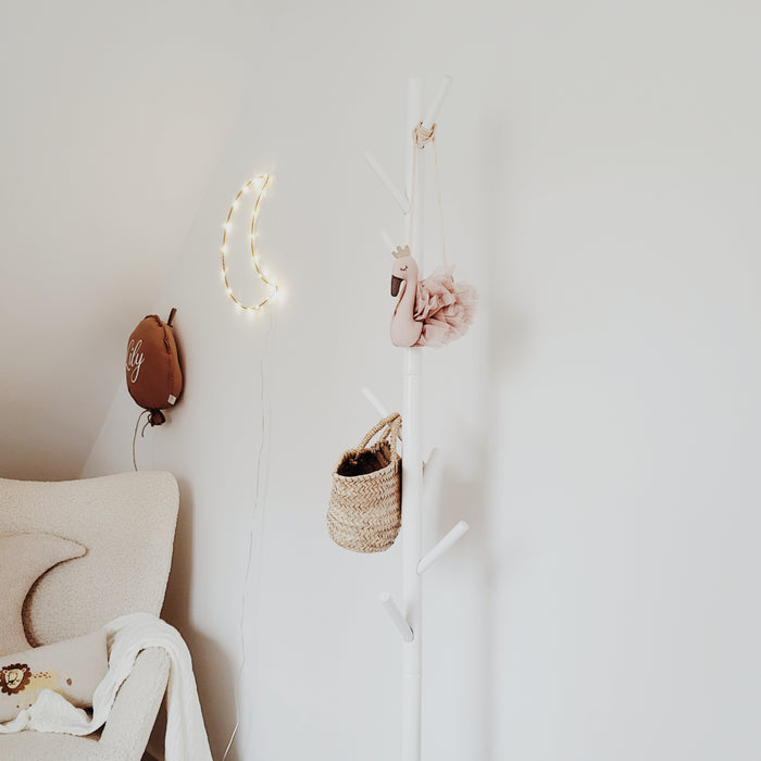 QUVIO Staande kapstok hout Wit