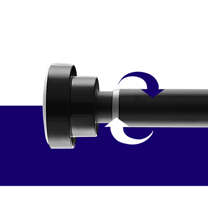 ACAZA Gordijnroede Zwart