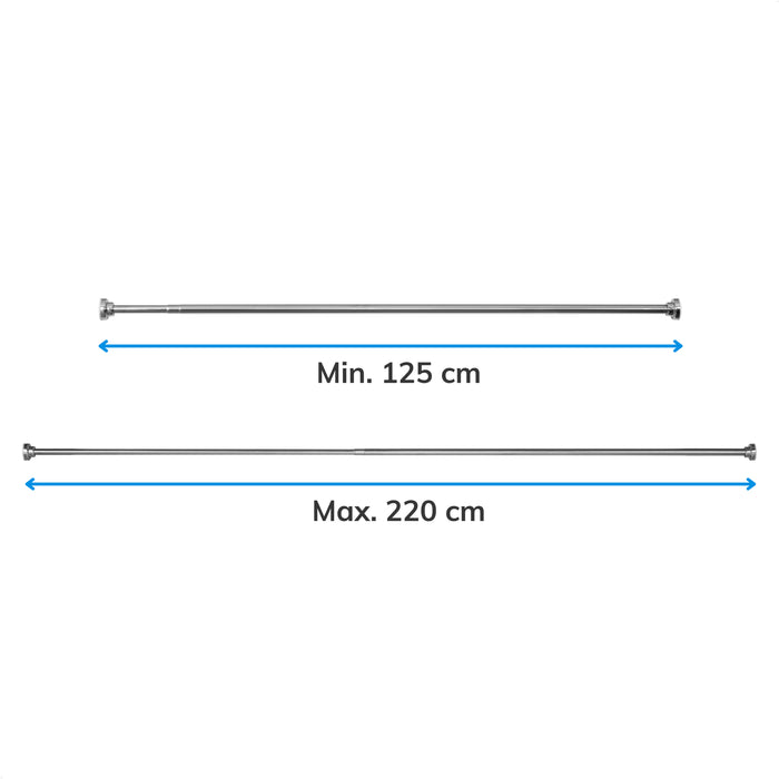 ACAZA Gordijnroede Zilvergrijs