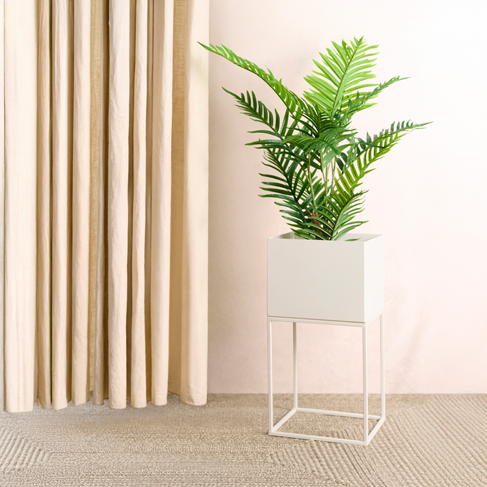 Lisomme Xam staande metalen plantenbak zand - 28 x 55 cm