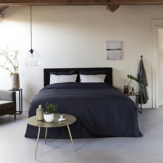 Egyptisch Katoen effen - Antraciet Maat: 1-persoons (140 x 200|220 cm)