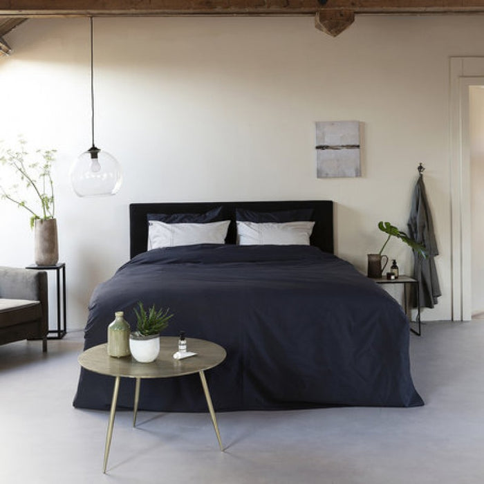 Egyptisch Katoen effen - Antraciet Maat: 1-persoons (140 x 200|220 cm)