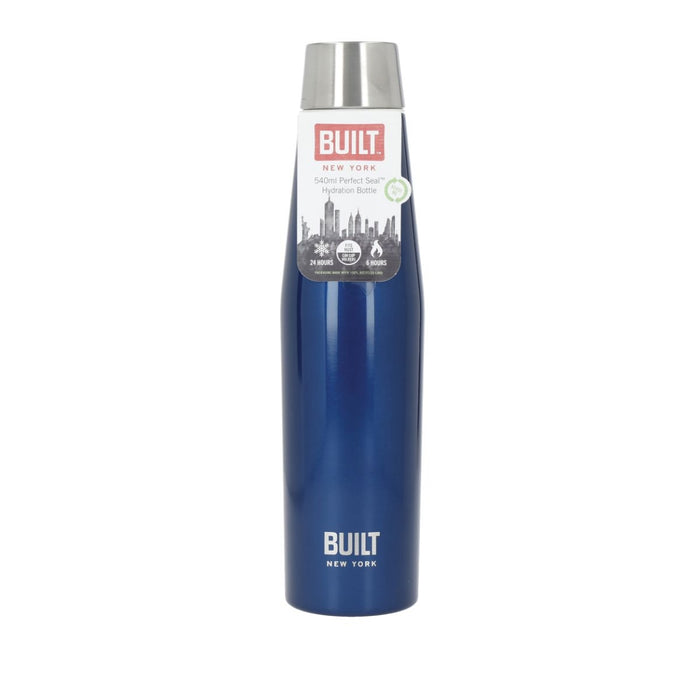 Dubbelwandige Thermosfles, 0.54 Liter, Blauw - BUILT New York | Perfec
