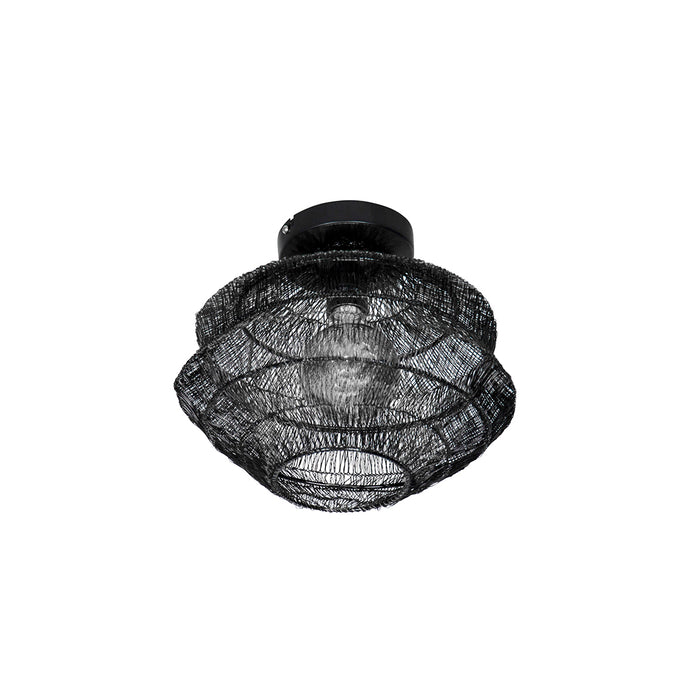 QAZQA Oosterse plafondlamp zwart 25 cm - Vadi