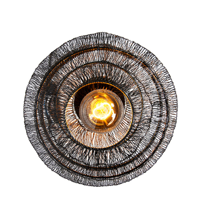 QAZQA Oosterse plafondlamp zwart 25 cm - Vadi