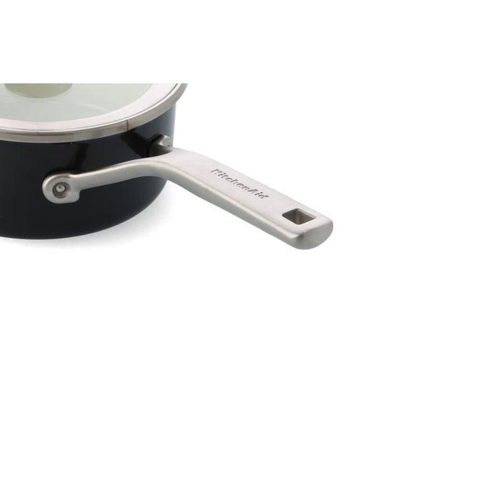 KitchenAid Steel Core Enamel Steelpan met deksel 16cm