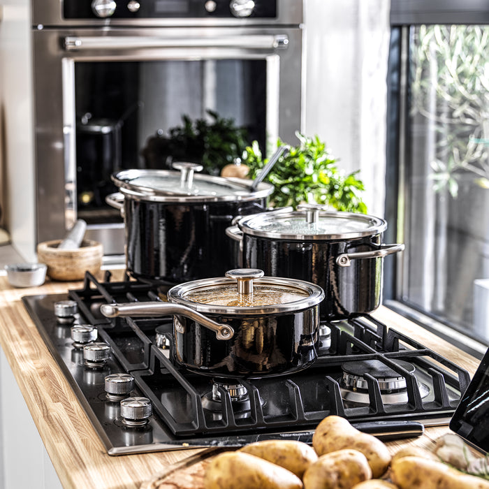 KitchenAid Steel Core Enamel Steelpan met deksel 18cm - 2L