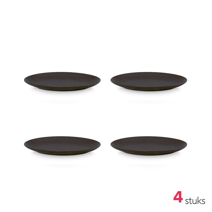 vtwonen Serviesset - Mat Zwart - Porselein - 24-delig