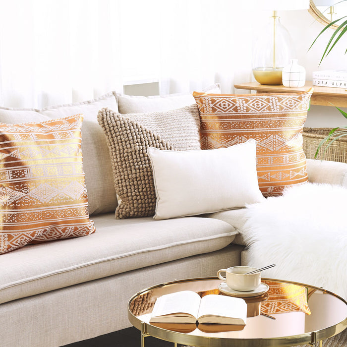 Beliani - OUJDA - Sierkussen - Koper - 50 x 50 cm - Katoen