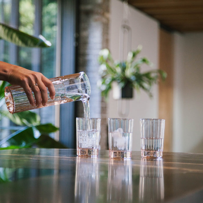 Brût Homeware, Set van 6 Water | Sap Glas 20 CL, zacht roze