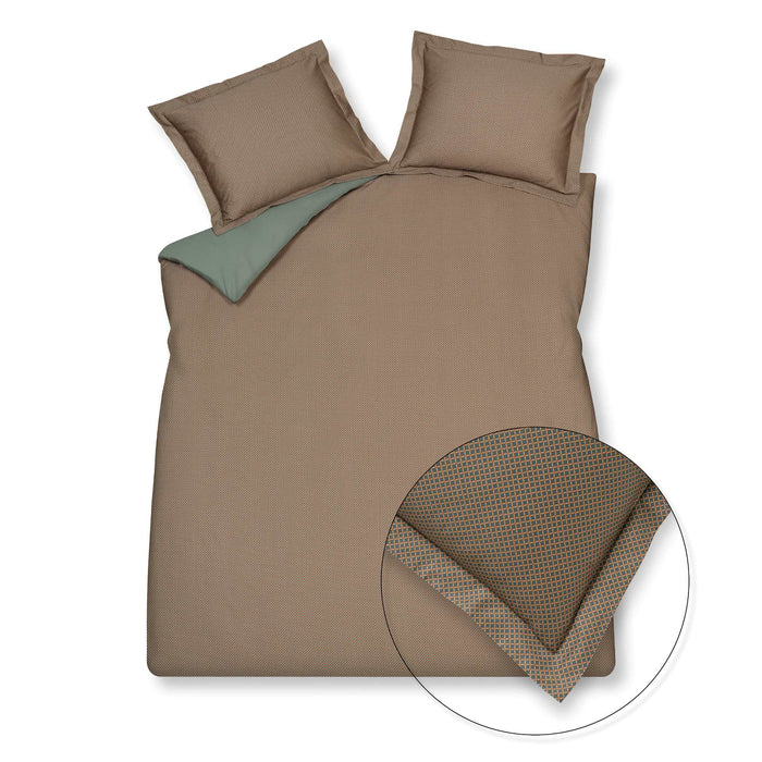 Dekbedovertrek Sparkles Sage Green | 140 x 200|220 cm | Groen | Oranje