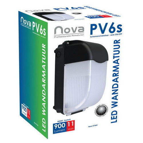 Ylumen Buitenlamp Nova 11 Watt dag nacht sensor zwart