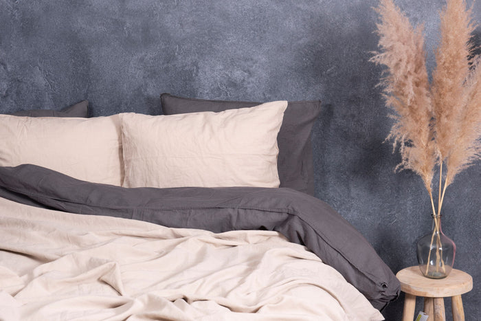 Halflinnen - Naturel - Maat: 1-persoons (140 x 200|220 cm)