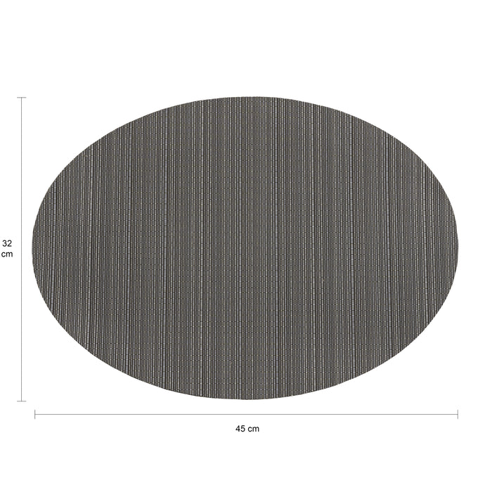 Krumble Placemat ovaal - 32 x 45 cm - Grijs