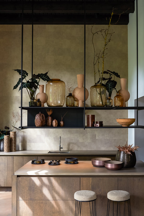 Light & Living Light&living Vaas Ø24x34 cm KOBALA glas geel