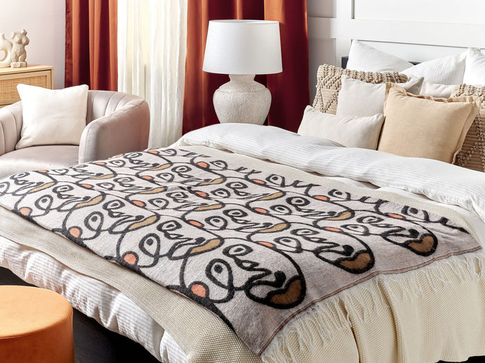 Beliani - JAMUNE - Plaid - Multicolor - 130 x 170 cm - Polyester