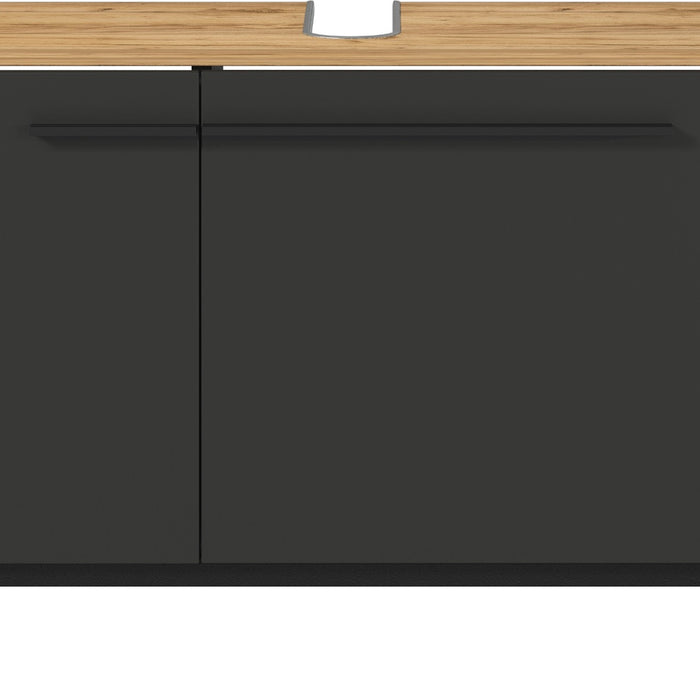 Germania Yonkers Wastafelonderkast Grafiet | Eiken 80 cm
