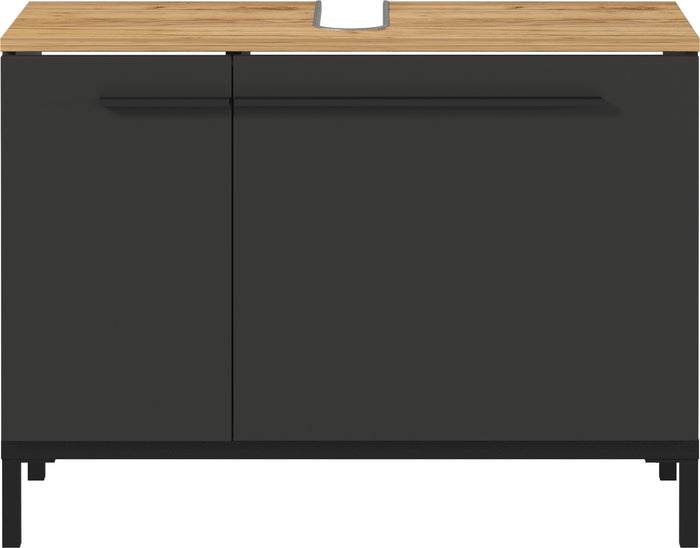 Germania Yonkers Wastafelonderkast Grafiet | Eiken 80 cm