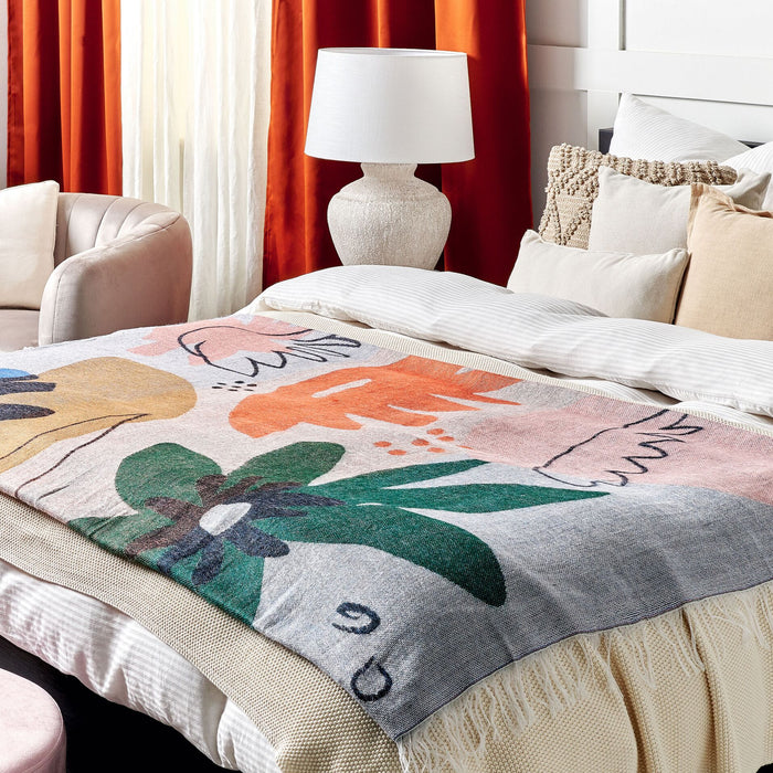 Beliani - BAIDI - Plaid - Lichtblauw - 130 x 170 cm - Polyester